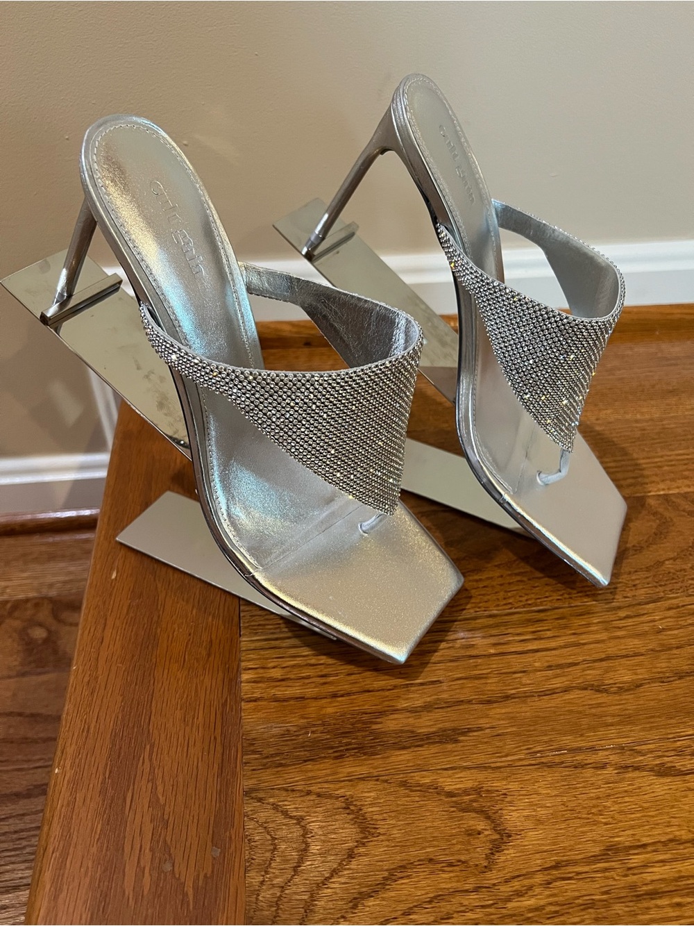 Cult Gaia Audrey Rhinestones High Heel Sandal